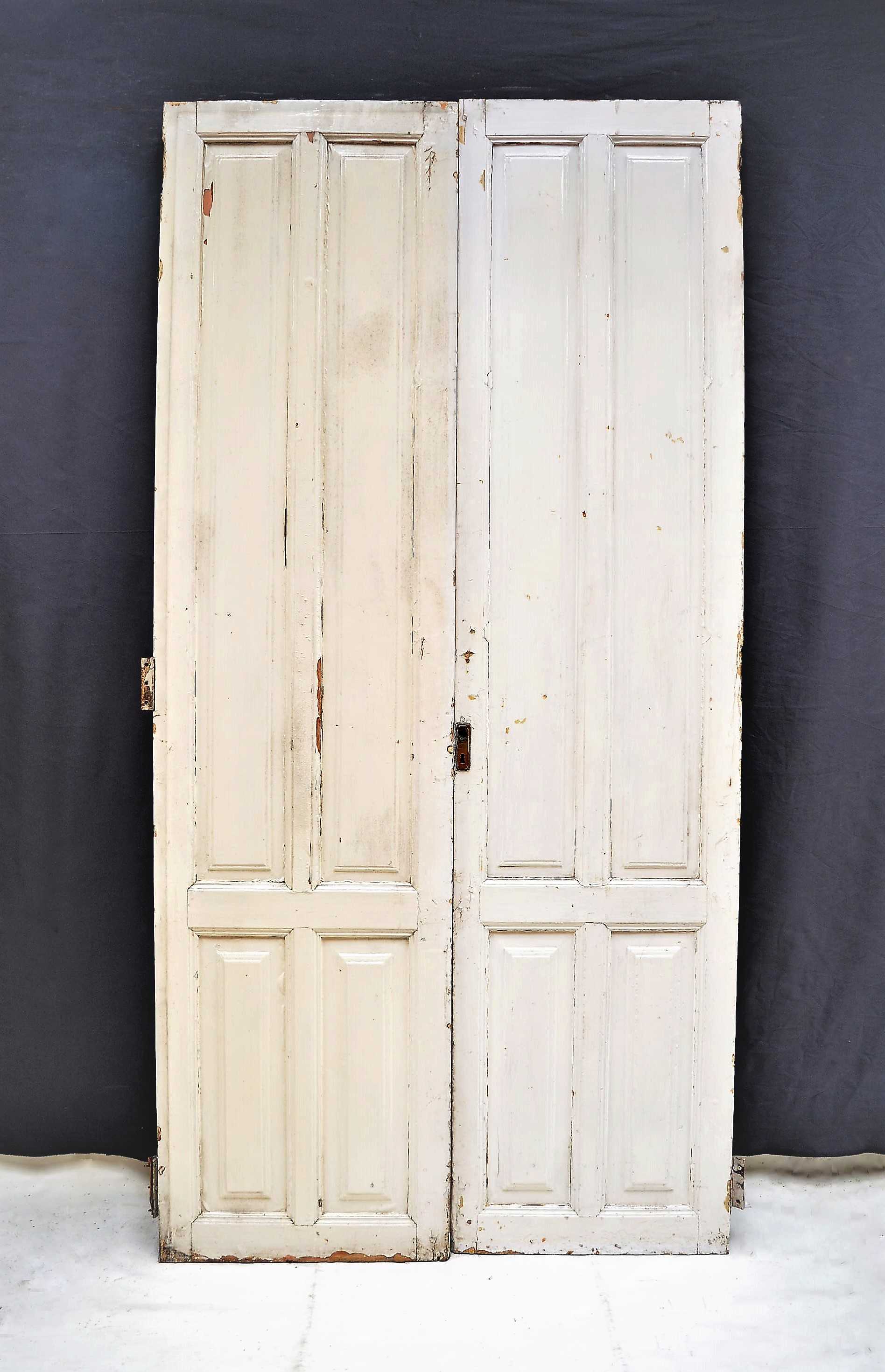 PUERTA DE MADERA BLANCA DOBLE